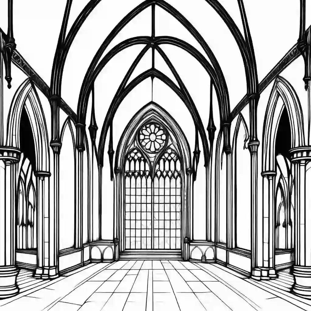 Gothic Architecture coloring pages